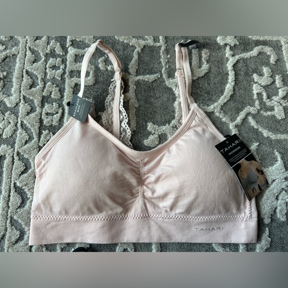 Tahari Lace Bralette Pink & Black size Medium - Picture 6 of 7